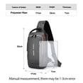 thumbnail image 4 of Waterproof Anti-Theft Crossbody Bag for Men & Women, USB Charging Sling Backpack, Large Capacity Shoulder Bag for Travel, Work, 4 of 10
