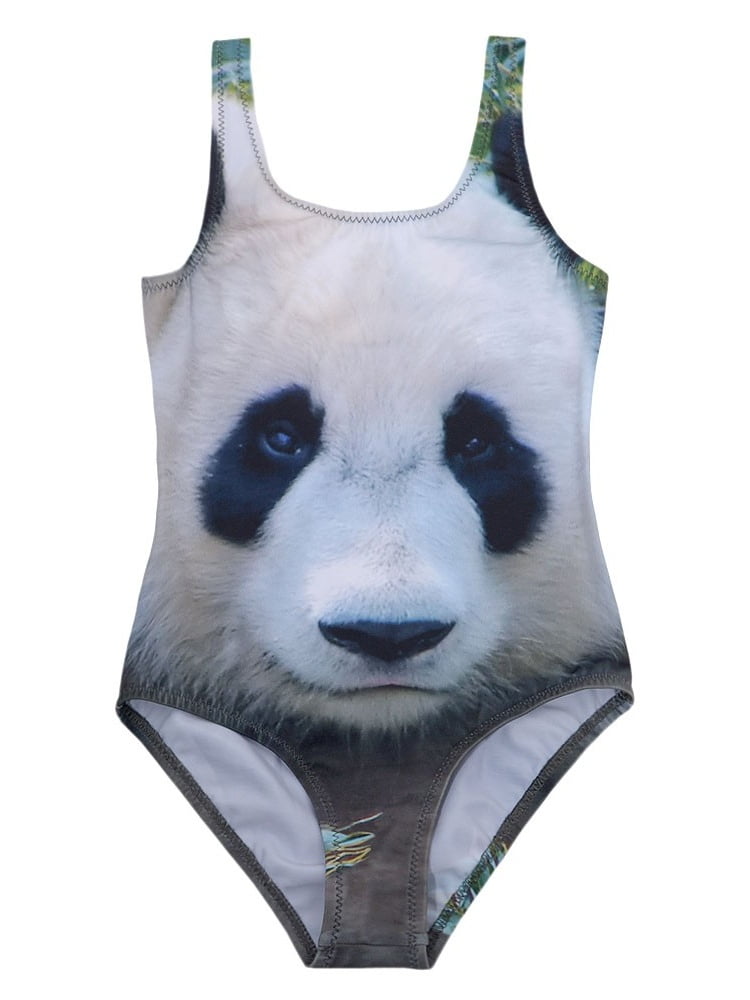 girls panda swimsuit