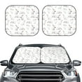 thumbnail image 2 of Xecao Rabbit Eating for Foldable Car Sun Shades (2-Pack) offer sun protection with an easy-fold design for convenient windshield shading., 2 of 7