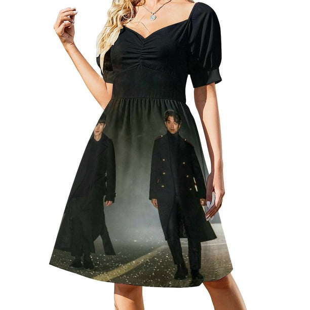 Grim Reaper y Goblin Vestido de manga corta vestido de verano vestido de verano diario Vestido elegante