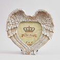 thumbnail image 4 of Marco de fotos con alas de ángel y corazón de amor plateado, decorativo, con vidrio de alta definición para exhibir fotografías en la mesa o en el escritorio, 4 x 4, 4 of 6
