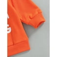 thumbnail image 6 of Franhais Toddler Girls Boys Halloween Sweatshirts Letter Print Round Neck Long Sleeve Pullovers Spring Autumn Casual Tops, 6 of 7