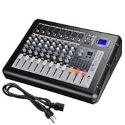 8 Channel Pro Powered Mixer w/ USB Slot DJ Power Mixing 110V-220V 16.5"x13.2"x5.3"
