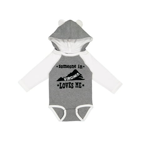 

Inktastic Virginia Vacation Someone Loves Me Gift Baby Boy or Baby Girl Long Sleeve Bodysuit