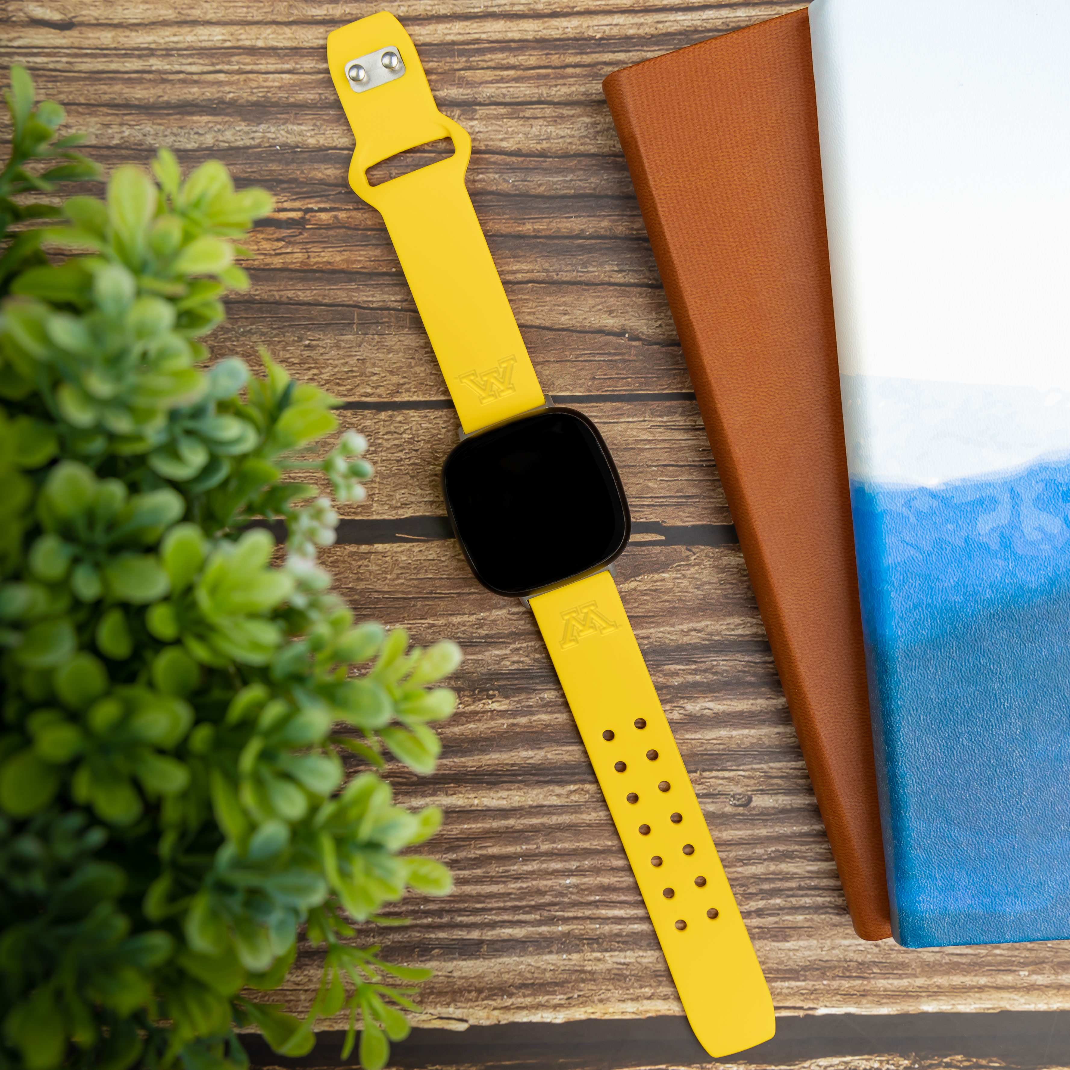 Minnesota Engraved Silicone Unisex Watch Band for Fitbit & More (Yellow) by Affinity Bands