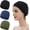 3pieces-black,green,navy, variant on 3 Pieces 100% Cotton Skull Caps Beanie for Men Women Lightweigt Night Cap Sleep Hats Breathable Helmet Liner