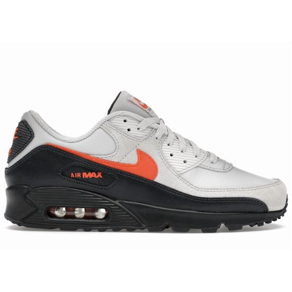 Nike Men's Air Max 90 Vast Grey Safety Orange Running Shoes, from StockX
