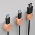 thumbnail image 1 of Feltree 3-Pack Round Magnetic Cable Organizer for Desktop Phone Charging and Data Cord Management, 1 of 8