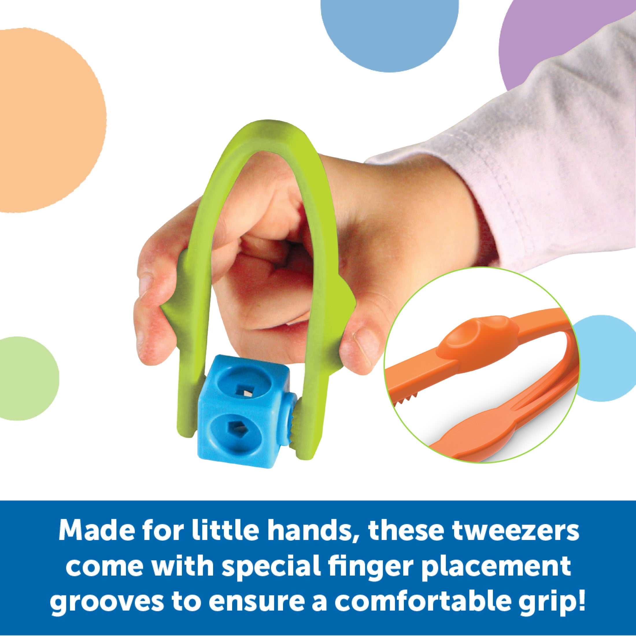 Learning Resources Easy Grip Pencil Grips, Assorted Colors, 12 Count, Ages 2+