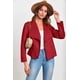 thumbnail image 3 of Abrigo PRETTYGARDEN 2025 de ante sintético corto rojo talla pequeña, 3 of 9
