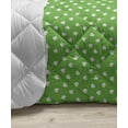 thumbnail image 3 of Irish Down Alternative Comforter, Kiss Me I'm Irish Humorous Phrase with Ale Shamrocks Hats Traditional, Microfiber Quilt for All Season, 5 Sizes, Lime Green Green, by Ambesonne, 3 of 3