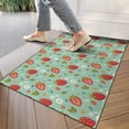 thumbnail image 4 of Strawberry Plants Fruit Flower Leaf Green Pattern Door Rugs,Washable Non Slip Door Mats Indoor,Decorative Door Mats,Entry Mat Indoor for Entrance,Bedroom,Kitchen,Bathroom,17"x30", 4 of 6