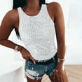 thumbnail image 3 of Posijego Womens Sequin Tank Tops Glitter Night out Party Top Sleeveless Dressy Blouses Womens Clubwear Tank Shirts, 3 of 9