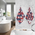 thumbnail image 5 of Coolnut Hand Towels Abstract Star Flag USA Patterned 2 PCS, Cotton Bath Towel for Drying Face Hands Body Decorative Water Absorbent Lightweight Towels for Bathroom Ktichen Travel Gym, 16"x28", 5 of 6