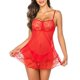 thumbnail image 2 of Gibobby Lencería para mujer sexy tangas Conjunto de ropa interior de encaje sexy para mujer(Rojo, M), 2 of 5