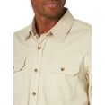 thumbnail image 3 of Wrangler Men's Long Sleeve Solid Twill Shirt, 3 of 4