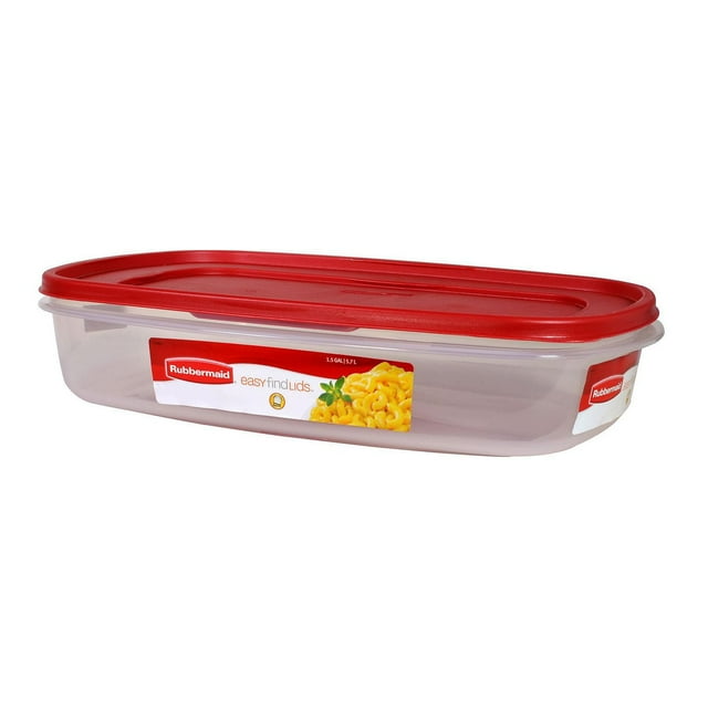 Rubbermaid Food Storage Container with Easy Find Lid, 5.7 Liter, Red
