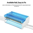 thumbnail image 3 of Mistaha 4-Layer Single Phase Terminal Junction Box with Transparent Cover, Rail-Type Distribution Box, 415 Copper Neutral Line Box, White & Blue, JH8415, 3 of 6