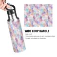 thumbnail image 4 of Yayeee 20oz Insulated Water Bottle Double Wall Stainless Steel with Flip Straw Lid, Watercolor Marble Pattern, 4 of 7