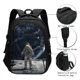 thumbnail image 3 of Balery Astronaut Standing In The Moon Mochila con carga USB para hombre y mujer - Mochila impermeable y antirrobo para portátil con puerto USB para viajes, trabajo, estudios y universidad, 3 of 7