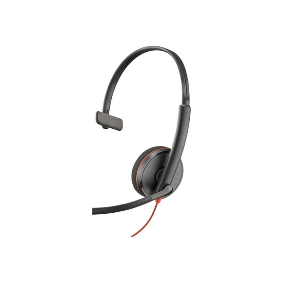 Poly Blackwire 3210 - Blackwire 3200 Series - headset - on-ear - wired - USB-C - black - Certified for Skype for Business, Cisco Jabber Certified, Avaya Certified, UC certified