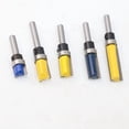 thumbnail image 4 of 3-Piece Woodworking Engraving Tool Kit: 1/4 Inch Shank Bearing Trimmer Router Bits with English Coating, Ideal for CNC Machines, Precision Carving, Edge Repair & Intricate Milling Tasks (1/4*5/8*20,, 4 of 5