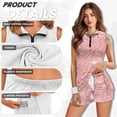 thumbnail image 5 of Uorisanigo Pink Glitter Couple Matching Outfit His and Hers Clothing Mens Golf Shirts Size S Quick Dry Short Sleeve Shirts for Athletic and Golf Clothes for Women with Shorts Pockets, 5 of 8