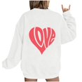 thumbnail image 4 of Xixinqiwan Valentine's Day Pullovers,Women Girls Plus Size Long Sleeve Shirts Cute 3D Colorful Heart Pattern Graphic Tees Loose Fit Cozy Pullovers, 4 of 4