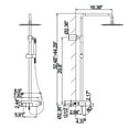 thumbnail image 5 of Wall Mounted Exposed Brushed Gold Rain Shower System Set, Triple Function Tub Spout Shower Faucet Fixture Combo Set, 5 of 5