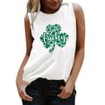thumbnail image 1 of Gibobby Tops Impreso Chaleco de mujer Sin mangas Blusa informal Cuello sin mangas Camiseta Chaleco casual Camiseta Camiseta redonda y camisolas para mujer(Blanco,M), 1 of 5