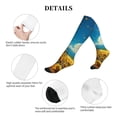 thumbnail image 5 of Lsque Field Bicycle Young Sunflower Pattern Sport Compression Socks for Men & Women 15-20 mmHg Knee High Nurse Pregnant Running Medical and Travel Athletic, 5 of 6