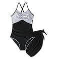 thumbnail image 3 of FASHOFT Girls Swimsuit Ruched Adjustable Straps One Piece Bathing Suit with Cover up Skirt for Beach Poor Girls' Swimwear Black 9-10 Years, 3 of 6