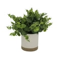 thumbnail image 4 of Mainstays by Becky G. & Alejandra 8" Artificial Eucalyptus in White Two-Tone Ribbed Ceramic Pot, 4 of 9