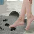 thumbnail image 2 of LANFENG Silicone Rabbit Foot Massage Pad, Shower Mat, Anti-Slip Suction Cup, Cleaning and Exfoliating to Relieve Fatigue(White), 2 of 9
