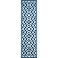 thumbnail image 5 of SAFAVIEH Cottage Lorin Geometric Chevron Indoor/Outdoor Area Rug Ivory/Blue, 5'3" x 7'7", 5 of 9