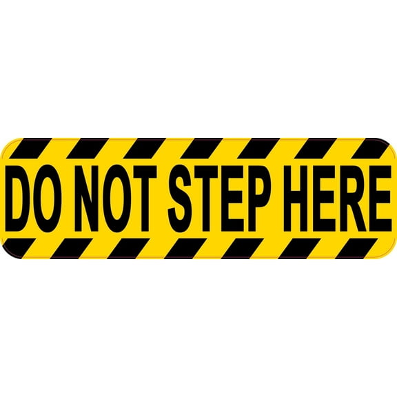 10in x 3in Do Not Step Here Sticker