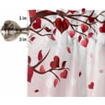thumbnail image 5 of Valentine''s Day Kitchen Valances Curtains for Windows, Red Day Gnome Gift Romantic Rose Valance Rod Pocket Window Curtain, Bathroom Basement Farmhouse Small Window Treatment Curtains 54"W x 18"L, 5 of 6