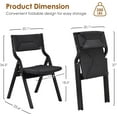 thumbnail image 2 of Wood Folding Chairs Set of 2, Foldable Chairs Chairs Wooden Indoor Stackable Dining Chairs for Kitchen & Dining Room Chair, Woven Rope Seat & Webbing Back, 2 of 7