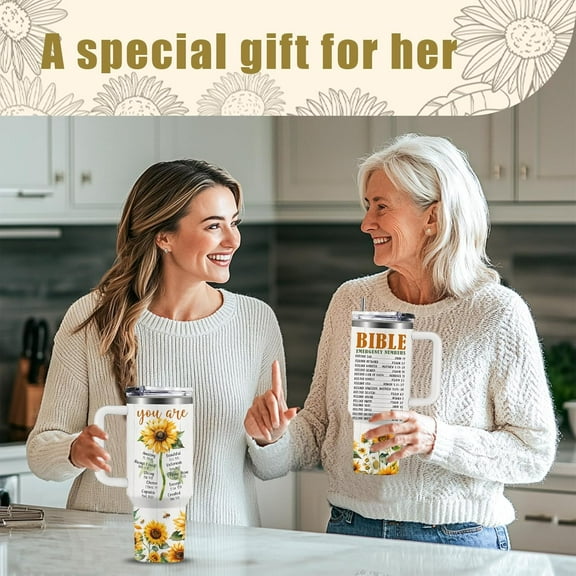 Christian Gifts for Women, 40 oz God Says You Are Tumbler with Handle, Inspirational Religious Birthday Gifts for Faith Cup, Christian Spiritual Catholic Jesus Bible Pastor Prayer Gifts for Christmas