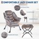 thumbnail image 5 of Silla perezosa con otomana, moderna silla de descanso, sillón con reposapiés, sillón de lectura con bolsillo lateral para sala de estar, recámara, recámara y oficina, 5 of 8