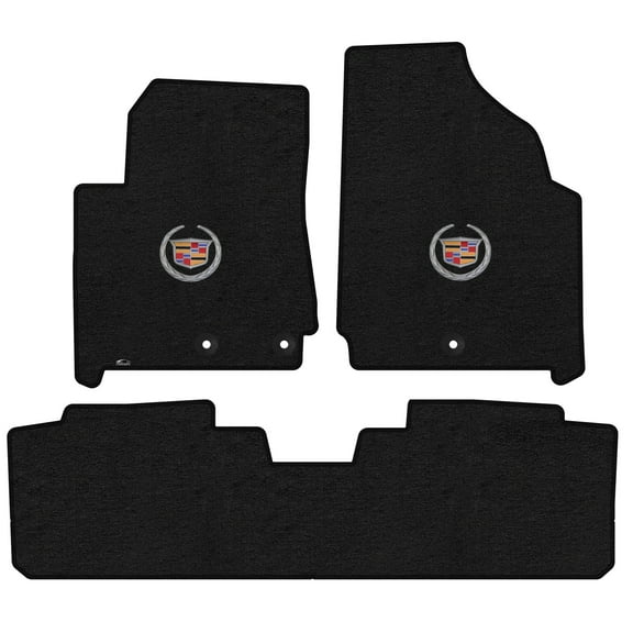 Lloyd Mats Custom Fit Floor Mats for Cadillac SRX 2010-2012 LogoMat 3Pc Set Charcoal