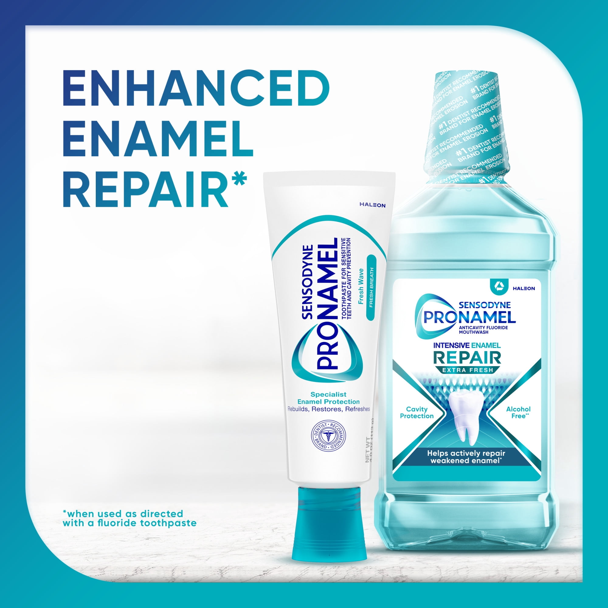 Sensodyne Pronamel Fresh Breath Enamel Toothpaste for Sensitive Teeth and Cavity Protection, Fresh Wave - 4 oz