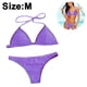 thumbnail image 2 of Traje de baño de bikini para mujer Conjuntos de trajes de baño de dos piezas con tiras triangulares y halter, 2 of 5