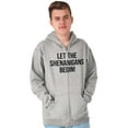 thumbnail image 3 of Let The Shenanigans Begin St Patricks Zip Up Hoodie Men's Women's Brisco Brands S, 3 of 6