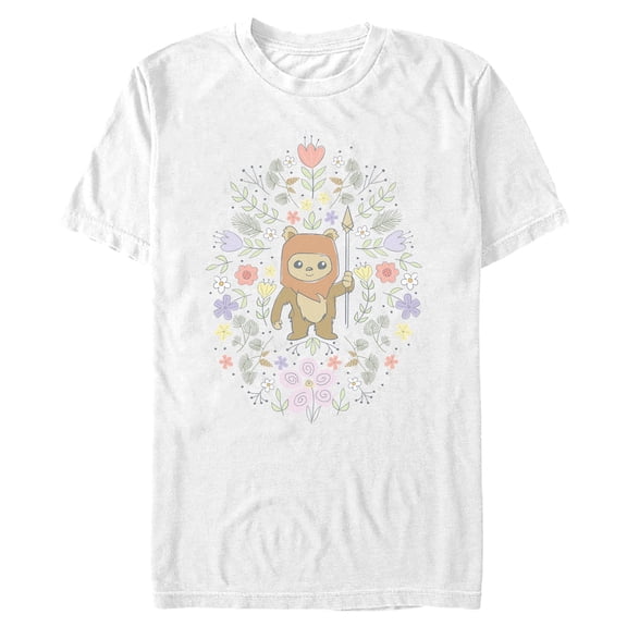 Mens Star Wars Ewok Spring Flowers T Shirt