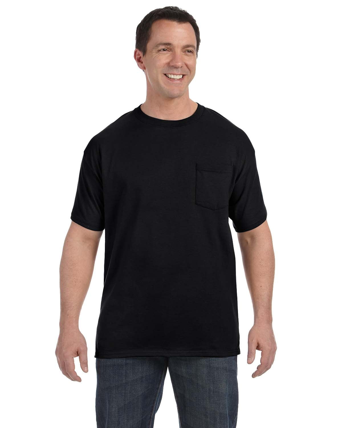 Hanes Men's 6.1 oz. Tagless Pocket T-Shirt - H5590 - Walmart.com