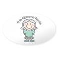 thumbnail image 1 of CafePress - Grammie Rocks - Sticker (Oval), 1 of 1