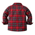thumbnail image 3 of XBASW Kids Baby Boys Plaid Shirt Long Sleeve Blouses Button Jacket Toddler Boys Spring Fall Shirt Tops for 1-6 Years, 3 of 6