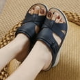 thumbnail image 4 of HAOTAGS Womens's Stylish Walking Sandals Slide Sandals Platform Summer Sandals Dark Blue Size 5.5, 4 of 7