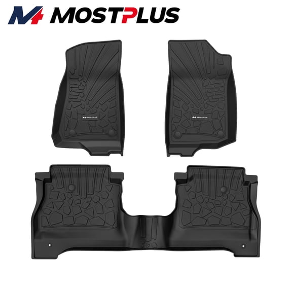 MOSTPLUS 3X TPE Floor Mats For 2020-2026 Jeep Gladiator Crew Cab 4 Door 3.6L All Weather